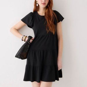 J. Crew Knit broken-in jersey tiered mini dress XL
